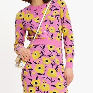 Kate Spade Sunshine Floral Embellished Cardigan